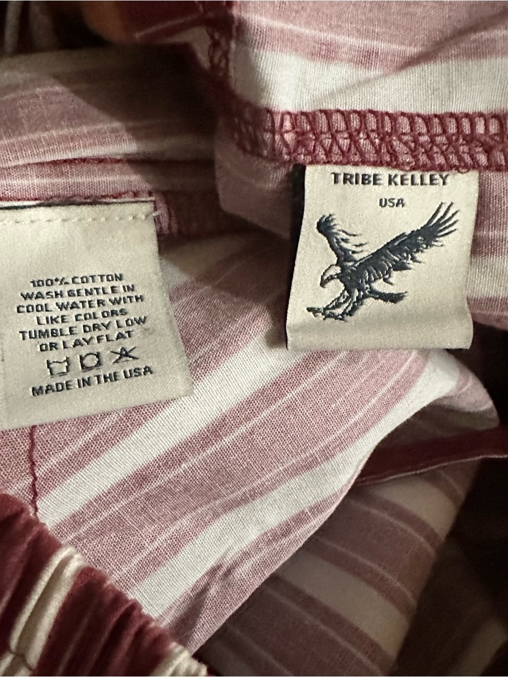 Tribe Kelley Grayton Striped Crop Top & Wide Leg Pants Set in Vintage Red Sz XS - Picture 8 of 9